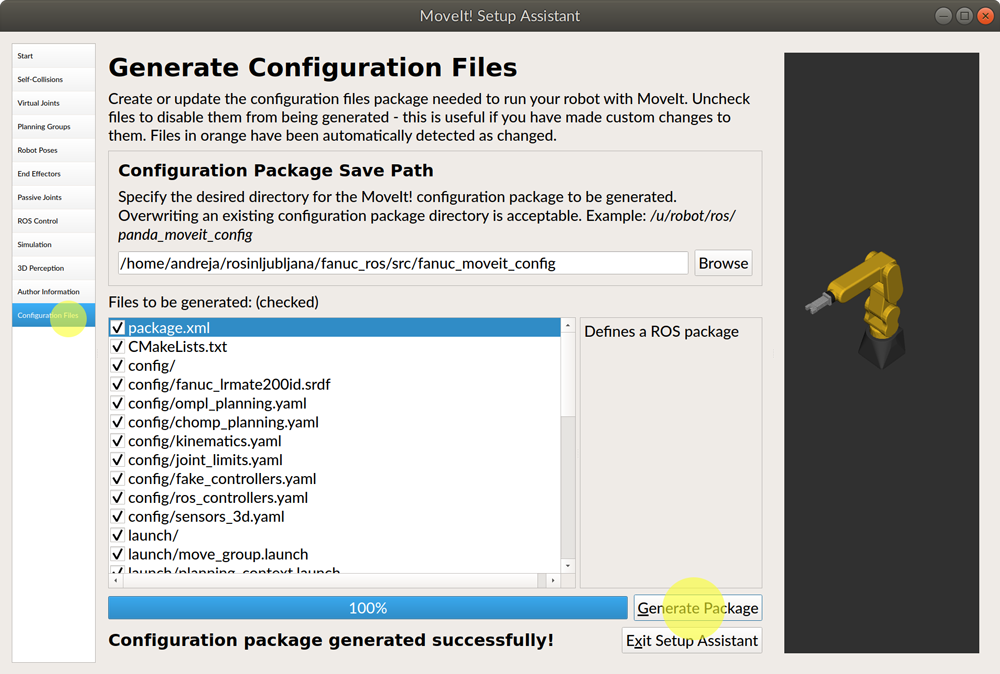 Generating configuration files.
